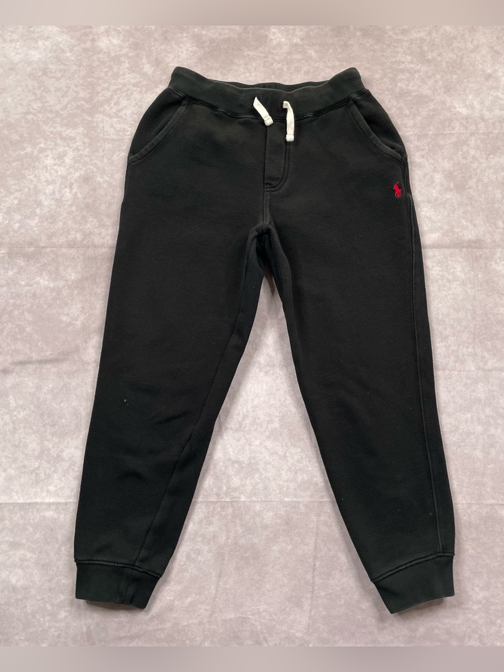 Polo Ralph Lauren Sweatpant Joggers Youth Boys M 10/12 Black Pony Straight Leg